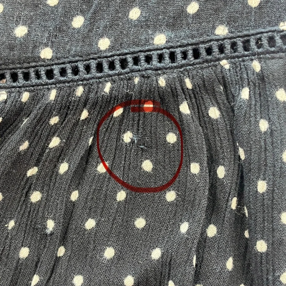 By Anthropologie Sleeveless Hi-Low Dress Size S Polka Dots Babydoll Mini Dress - Picture 9 of 9